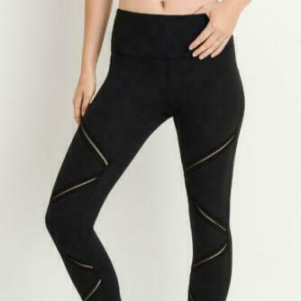 Women Highwaist Infinity Zig-Zag Mesh Full Legging - Picture 7 of 8